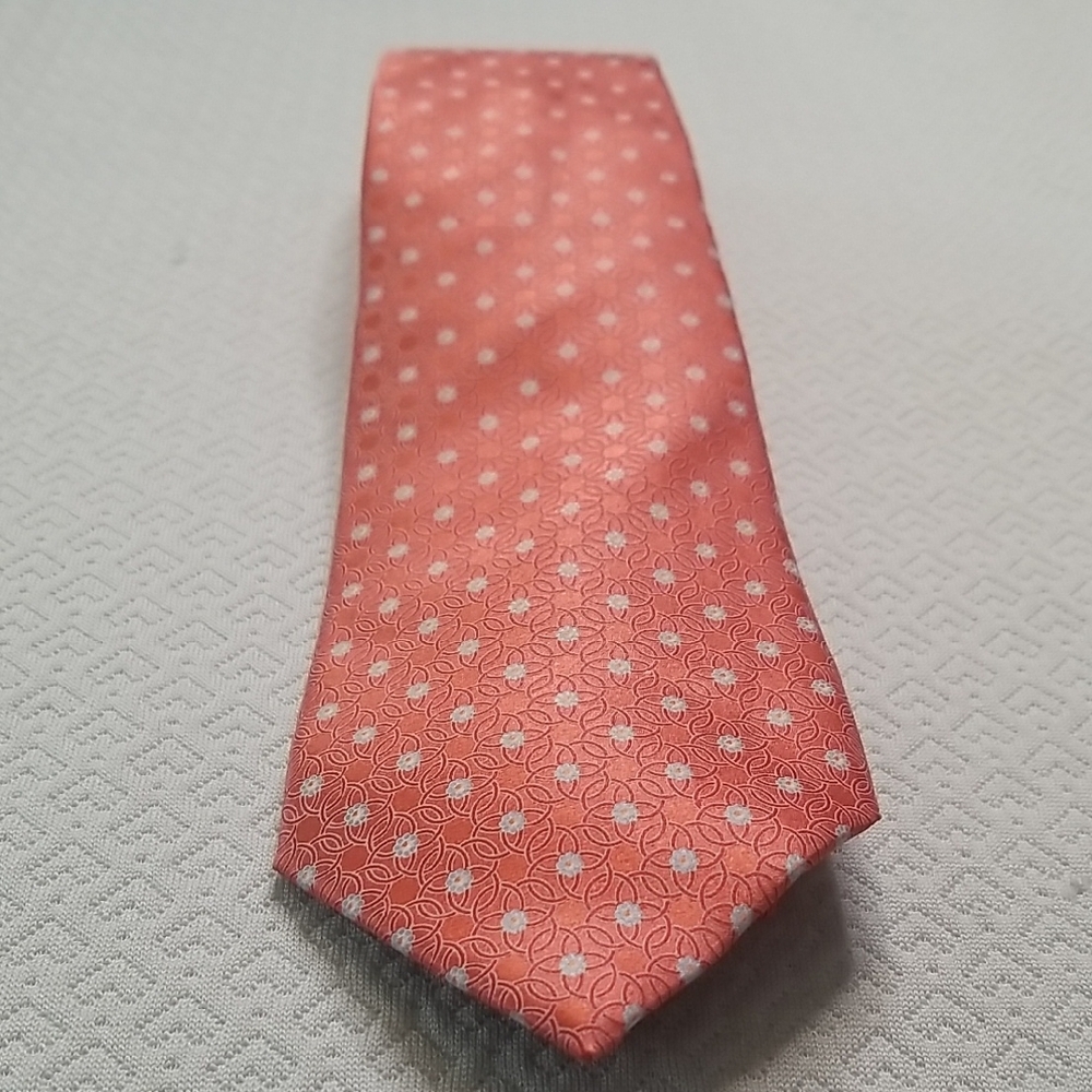 Valentino Men's Silk Tie Red White Made In Italy
